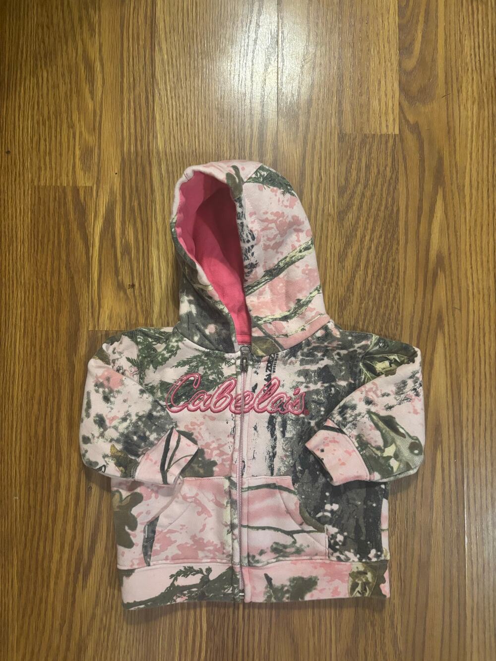 Cabela’s Baby/ Toddler Light Pink Camouflage zippered Hoodie/ Sweatshirt